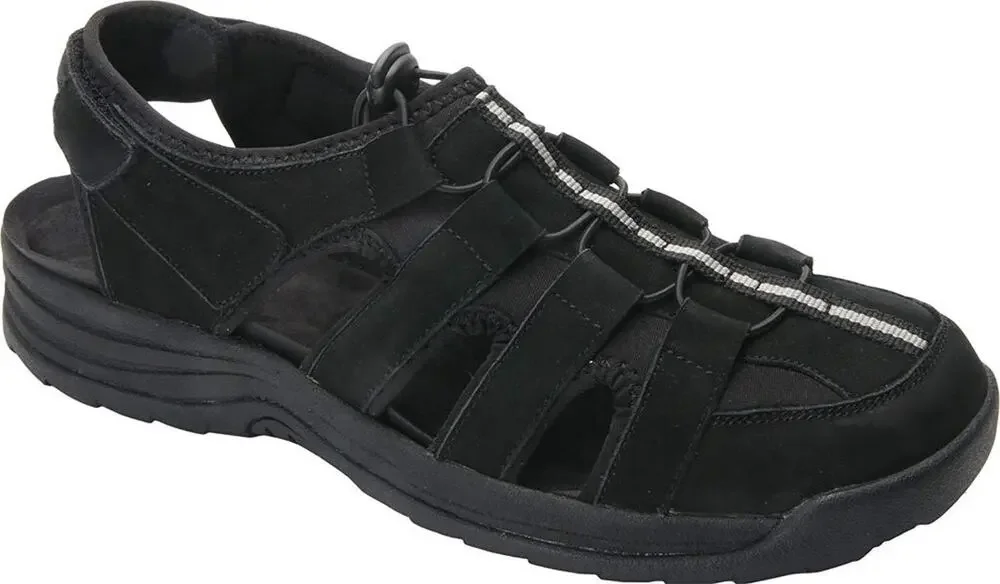 NWOT Drew Hamilton Black Fisherman Shock Absorbing Memory Foam Sandal Size 10 6E